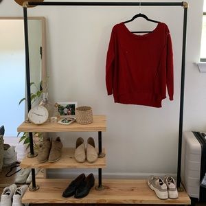 Red knit sweater
